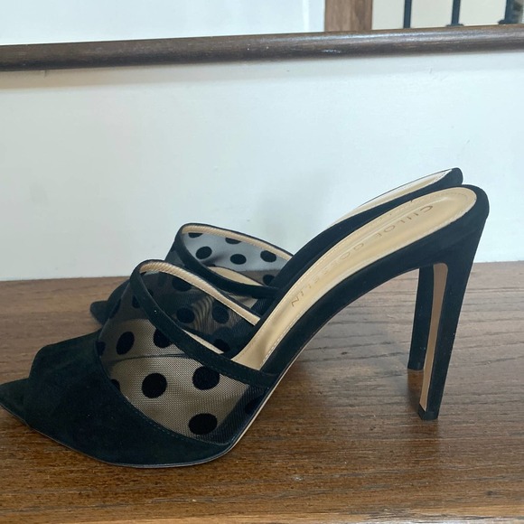 NWOT CHLOE GOSSELIN Liz Black Velvet Mules, size 42 - Picture 8 of 12